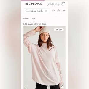 Free People Pink Top